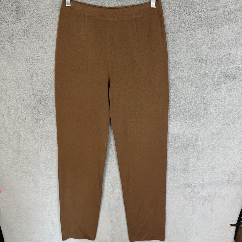 Misook Pants‎ Womens Size XS Brown Knit Ankle Pull on Casual Acrylic NWOT